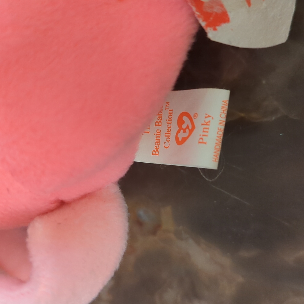 Retired Tag Errors PVC Pellet Pinky Beanie Baby 4072 Flamingo 🦩 - Picture 6 of 8